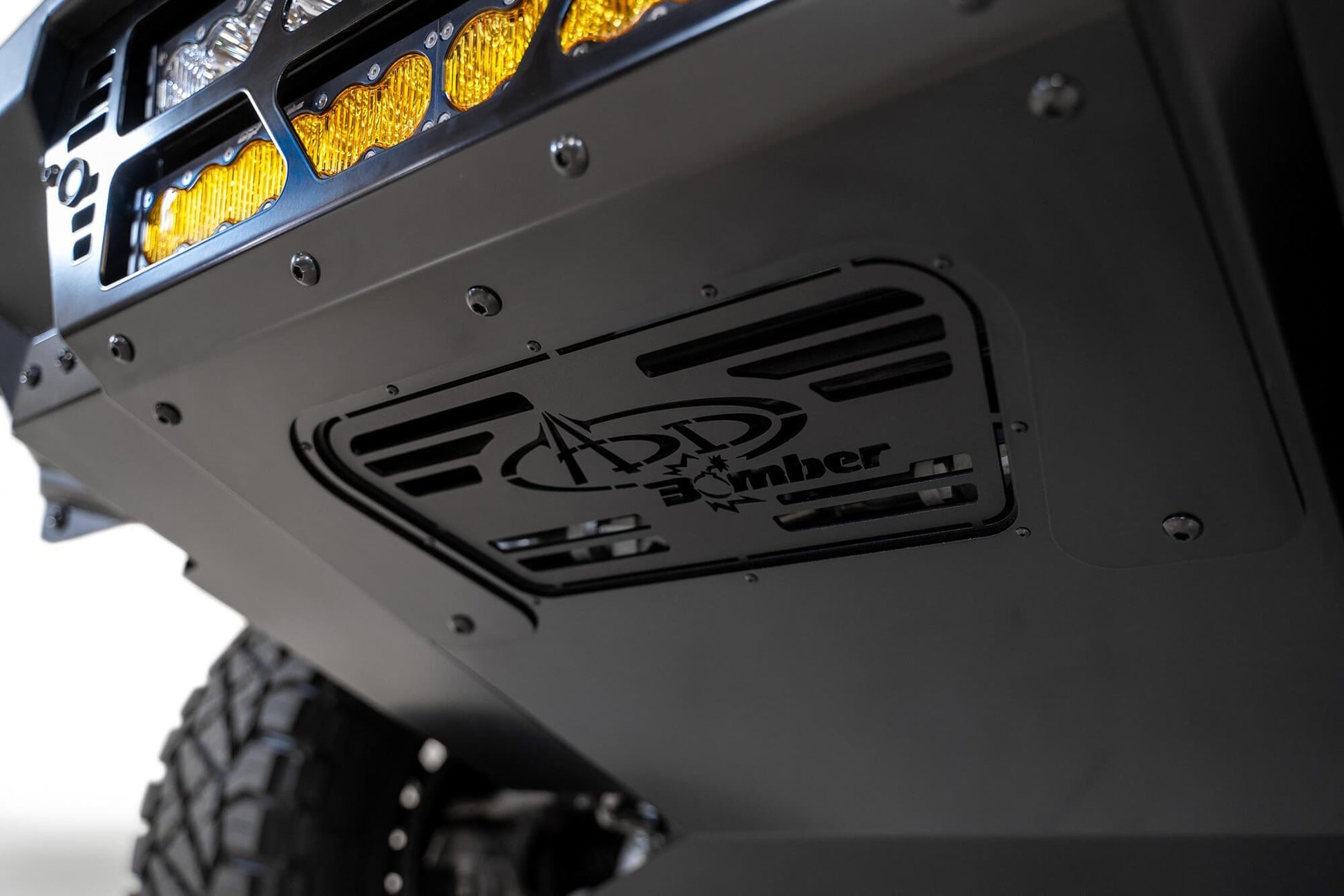 ADD F620012140103 2021 - 2023 Ram 1500 TRX Bomber Front Bumper (20 Inch Lights) - Rugged Truck Gear