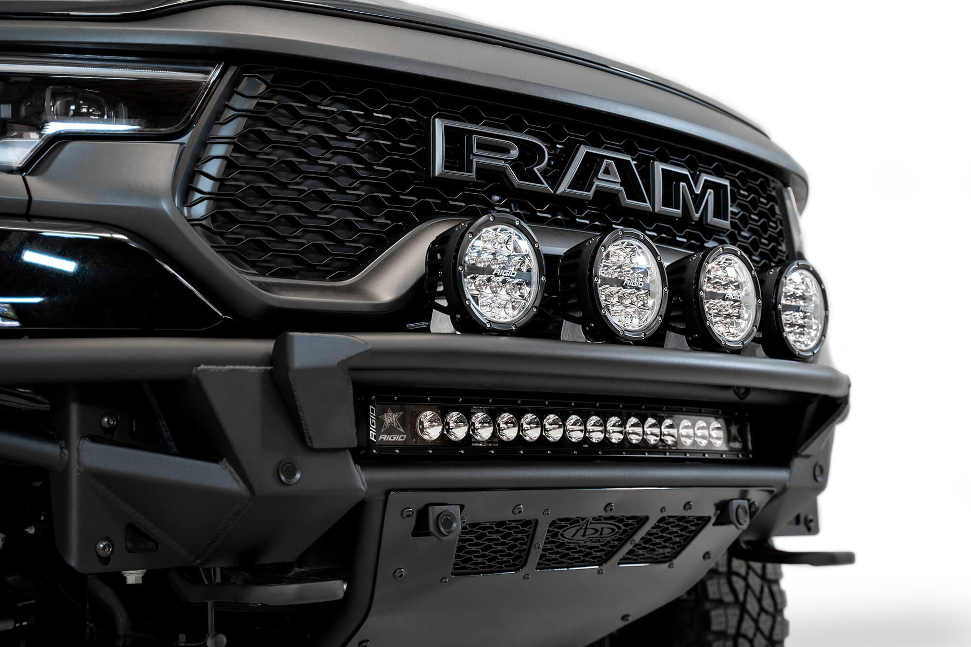 ADD F628102160103 2021 - 2023 Ram 1500 TRX PRO Bolt - On Front Bumper with Sensor Holes - Rugged Truck Gear