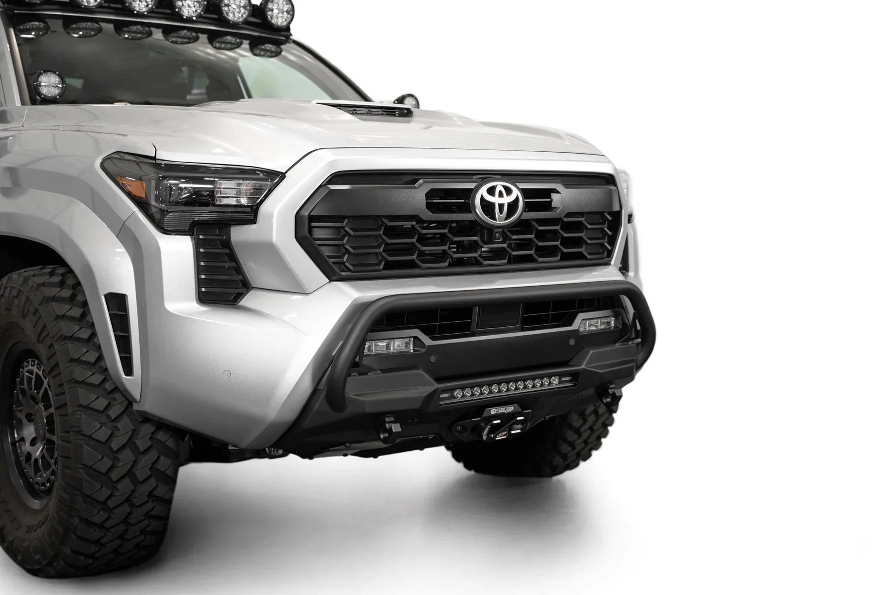 ADD F6703512601NA 2024 Toyota Tacoma Stealth Center Mount Winch Front Bumper with Top Hoop - Rugged Truck Gear