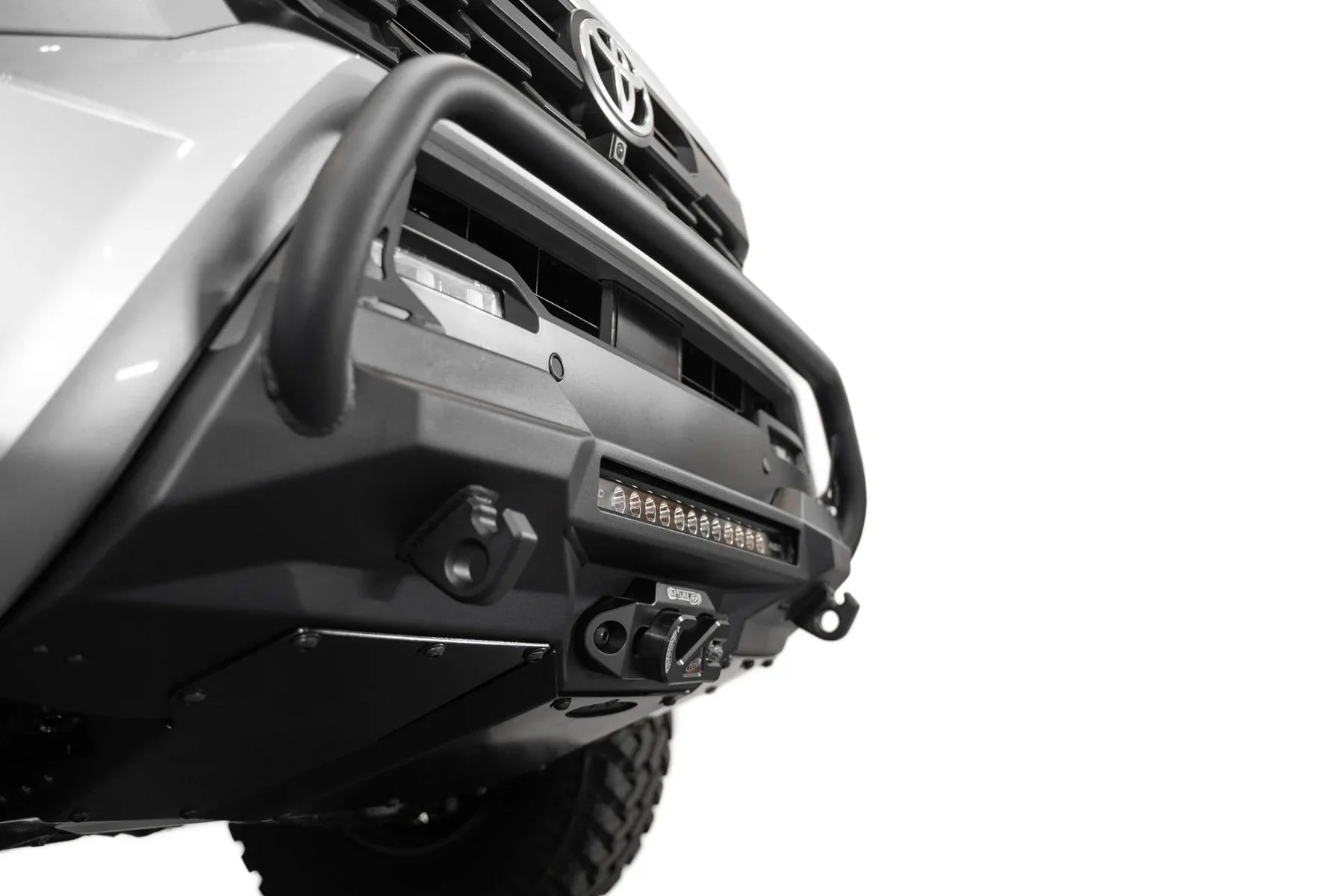 ADD F6703512601NA 2024 Toyota Tacoma Stealth Center Mount Winch Front Bumper with Top Hoop - Rugged Truck Gear