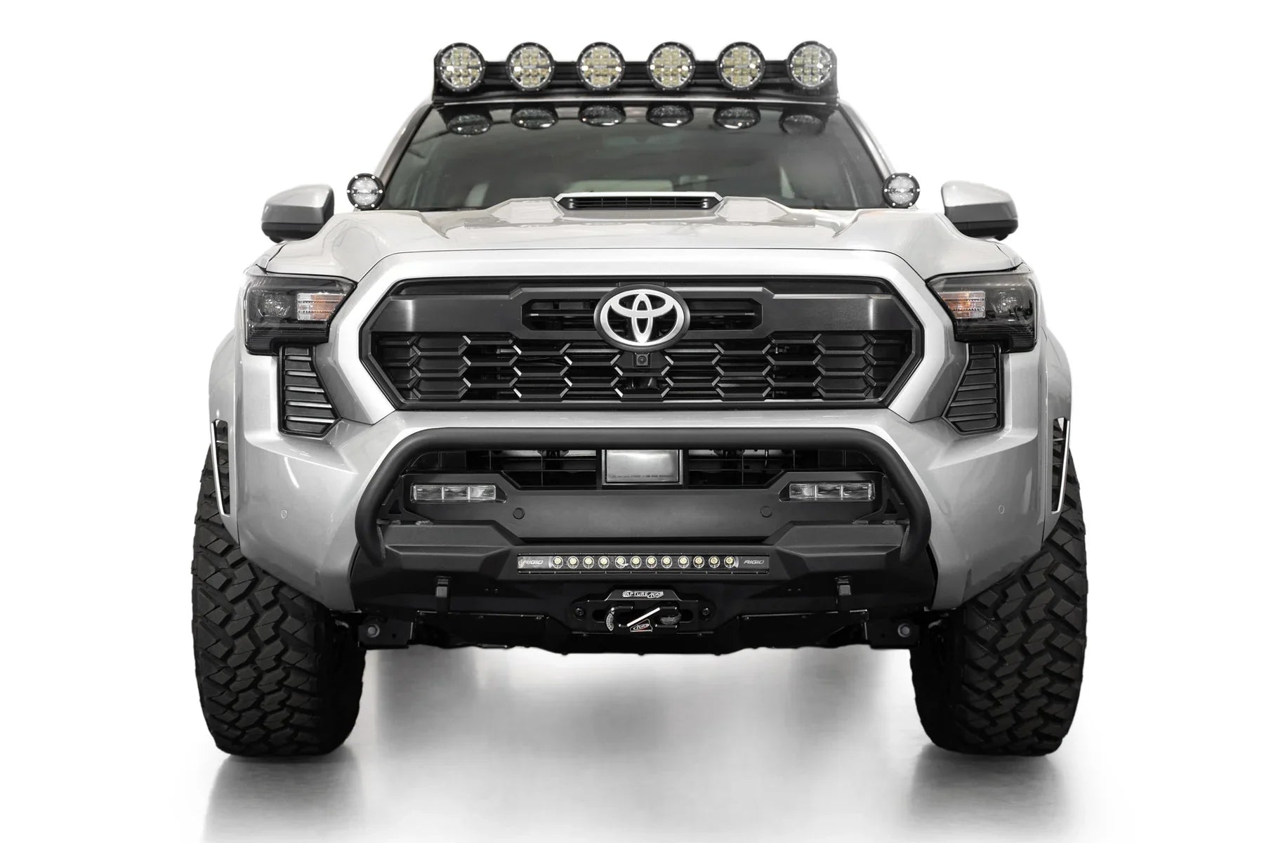ADD F6703512601NA 2024 Toyota Tacoma Stealth Center Mount Winch Front Bumper with Top Hoop - Rugged Truck Gear