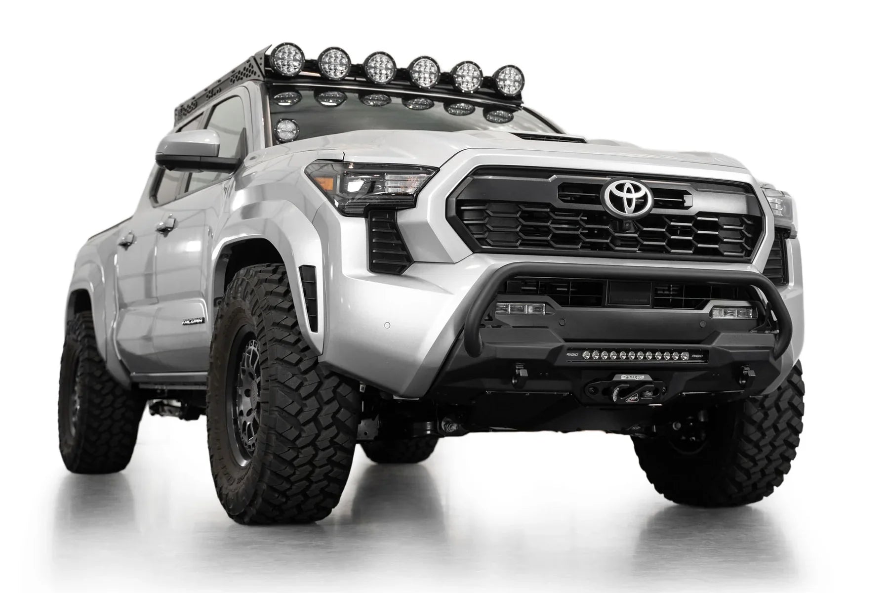 ADD F6703512601NA 2024 Toyota Tacoma Stealth Center Mount Winch Front Bumper with Top Hoop - Rugged Truck Gear