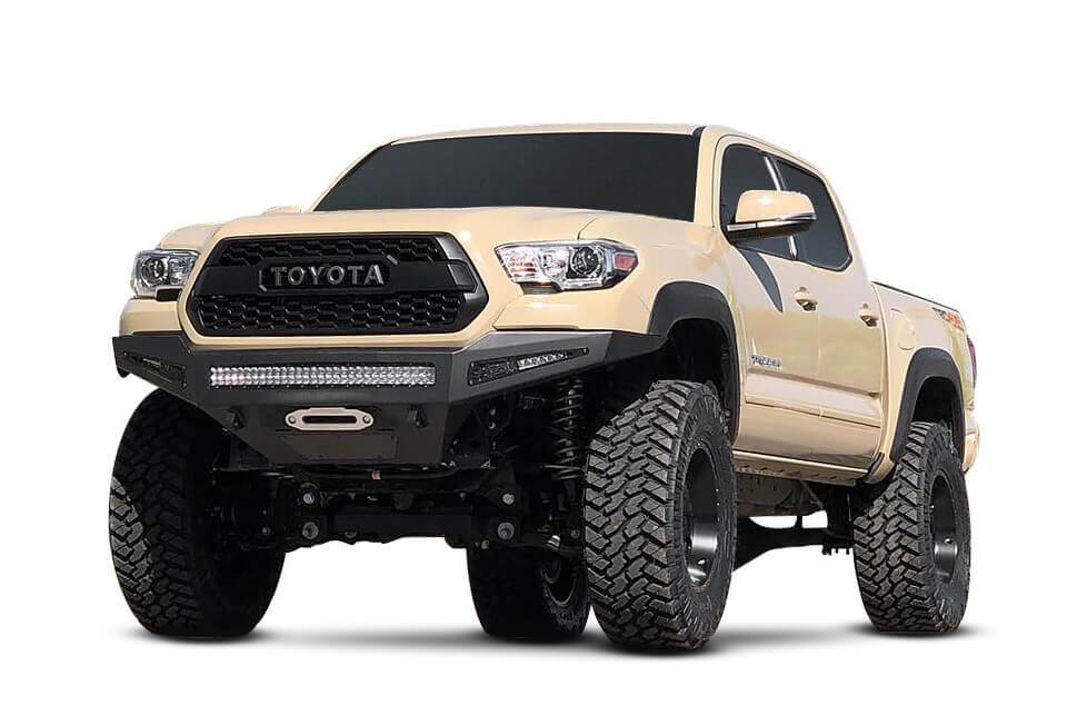 ADD F687382730103 2016 - 2023 Toyota Tacoma HoneyBadger Front Winch Bumper - Rugged Truck Gear