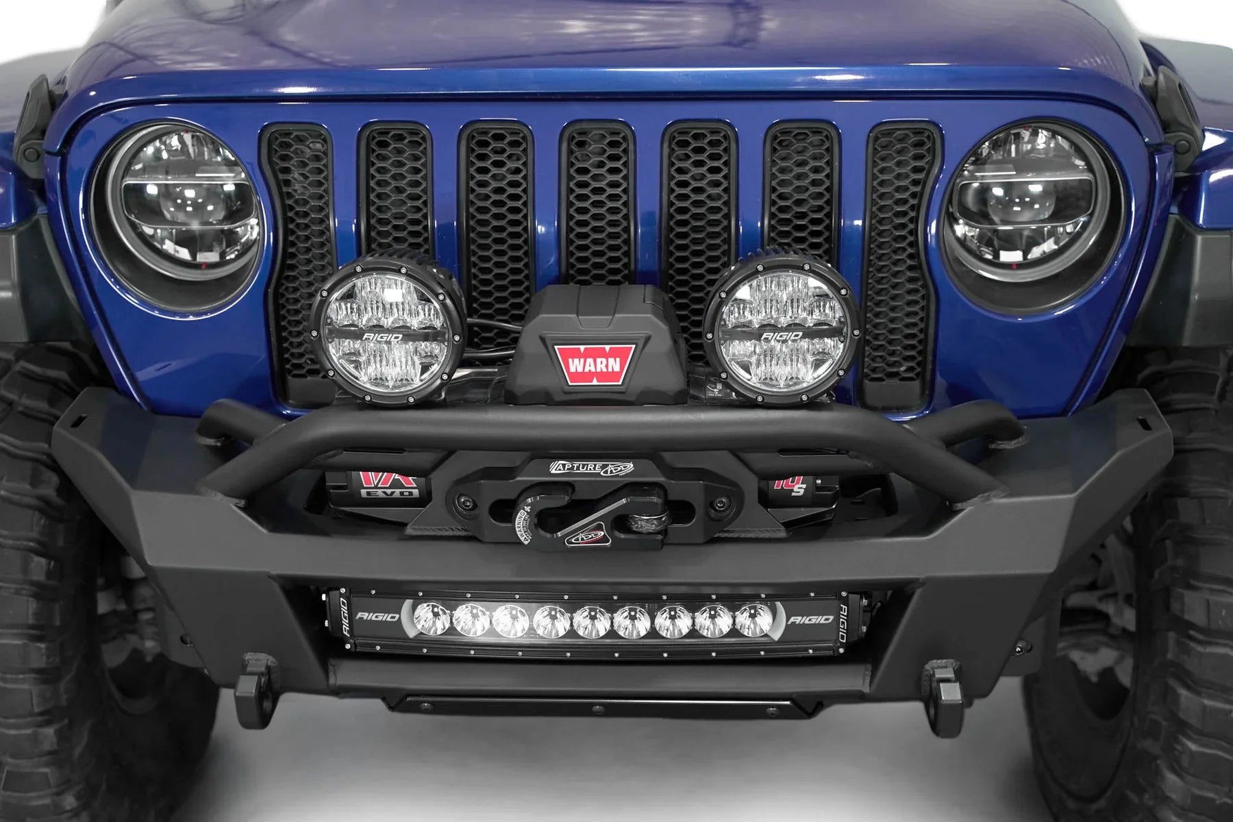 ADD F980393070103 2018 - 2024 Jeep Wrangler JL Phantom Winch Stubby Front Bumper - Rugged Truck Gear