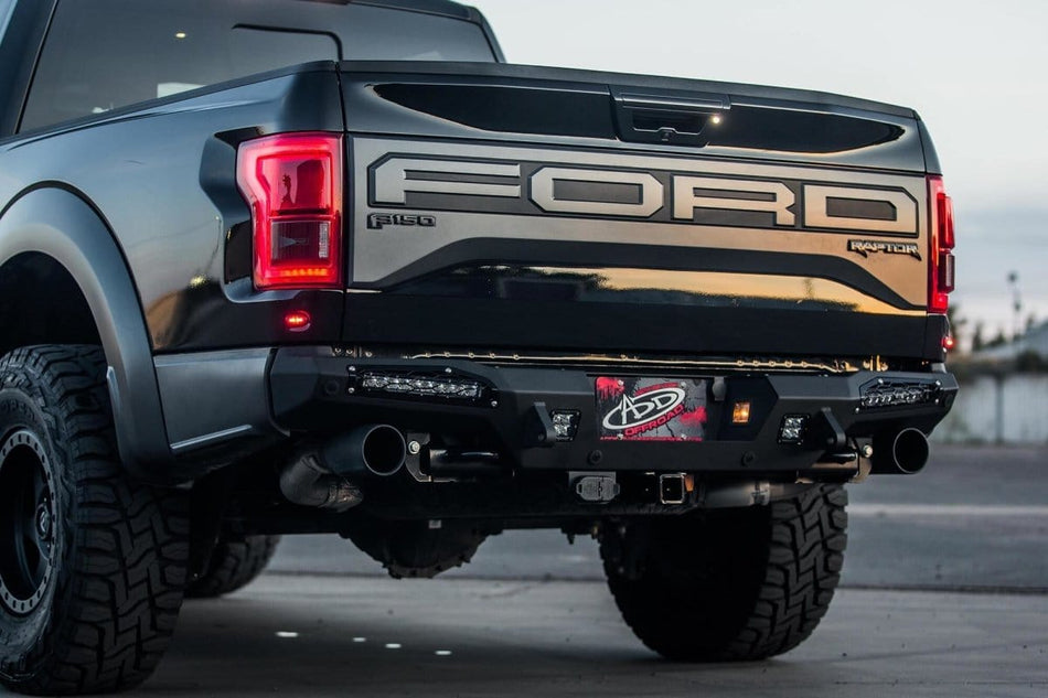 ADD R117321430103 2017 - 2020 Ford F150 Raptor HoneyBadger Rear Bumper (10" Lights) - Rugged Truck Gear