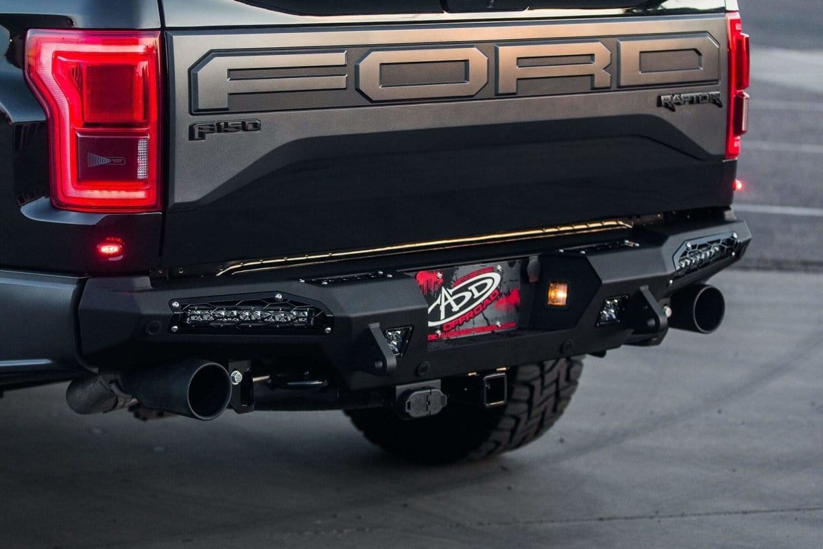 ADD R117321430103 2017 - 2020 Ford F150 Raptor HoneyBadger Rear Bumper (10" Lights) - Rugged Truck Gear