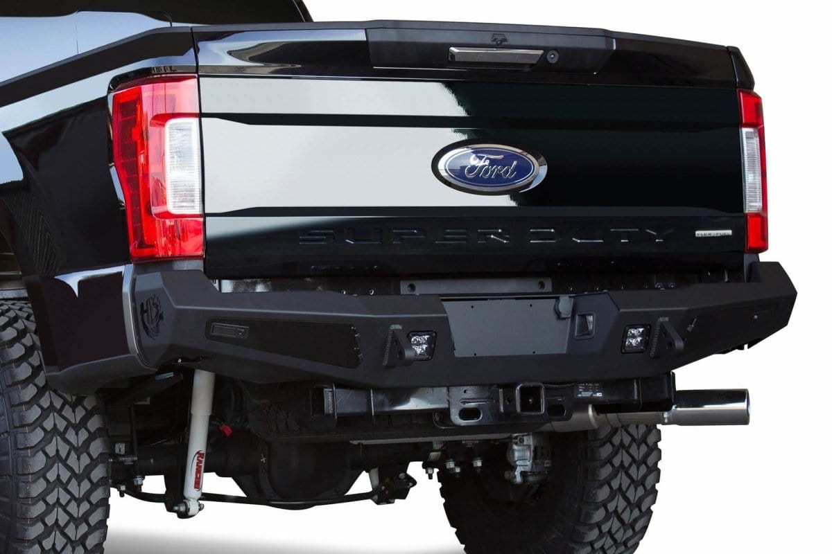 ADD R167301280103 2017 - 2022 Ford F250/F350 Super Duty HoneyBadger Rear Bumper with Backup Sensors - Rugged Truck Gear
