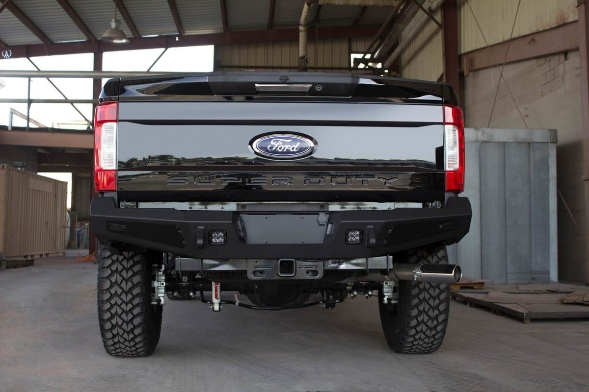 ADD R167301280103 2017 - 2022 Ford F250/F350 Super Duty HoneyBadger Rear Bumper with Backup Sensors - Rugged Truck Gear