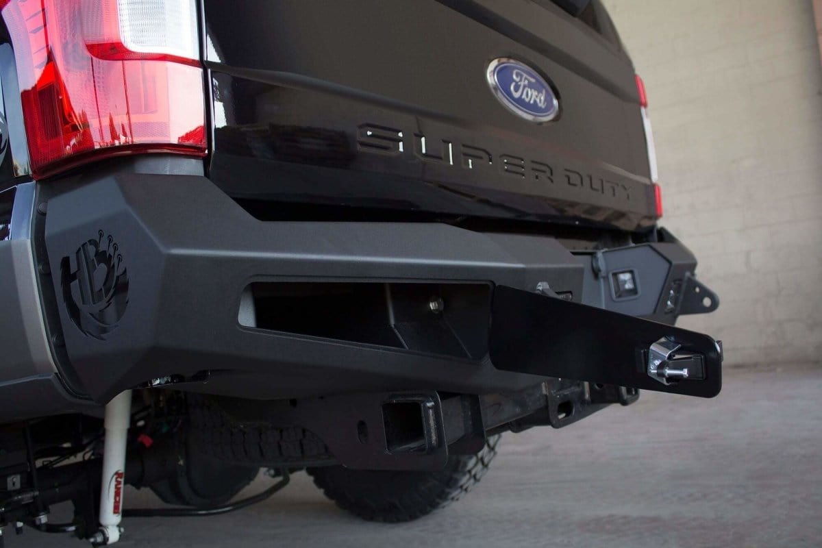 ADD R167301280103 2017 - 2022 Ford F250/F350 Super Duty HoneyBadger Rear Bumper with Backup Sensors - Rugged Truck Gear