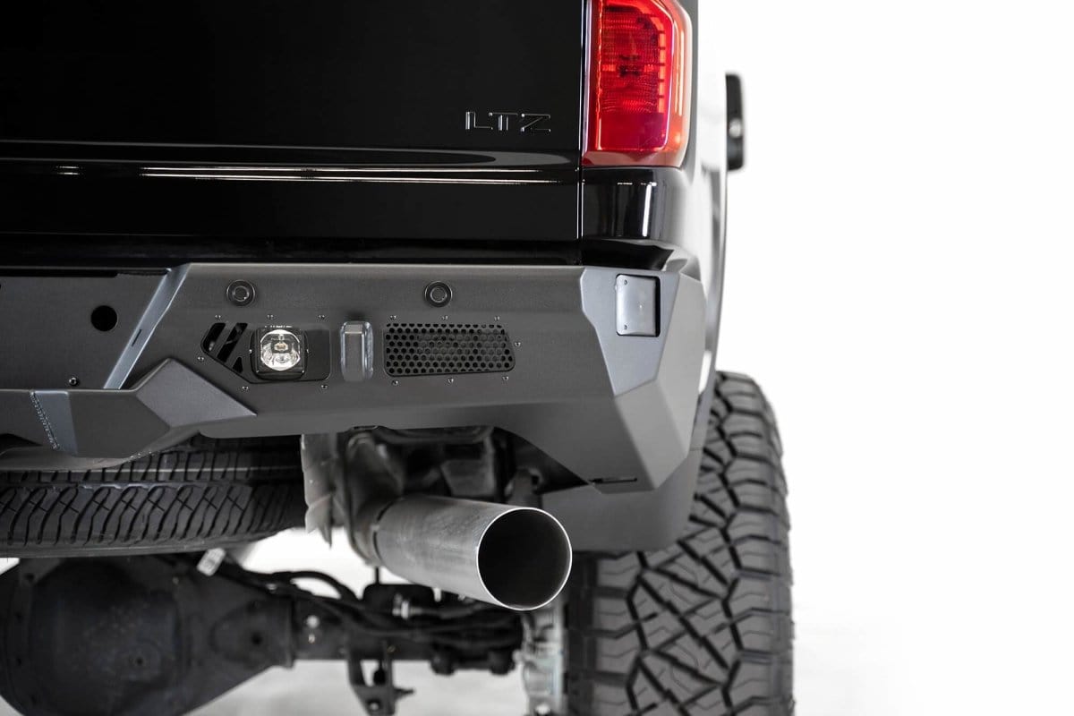 ADD R270021280103 GMC Sierra 2500 2020-2021 Bomber HD Rear Bumper with Blind Spot Monitor - BumperStock