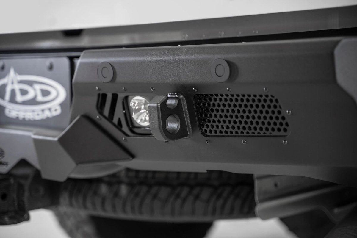 ADD R270021280103 GMC Sierra 2500 2020 - 2023 Bomber HD Rear Bumper with Blind Spot Monitor - Rugged Truck Gear