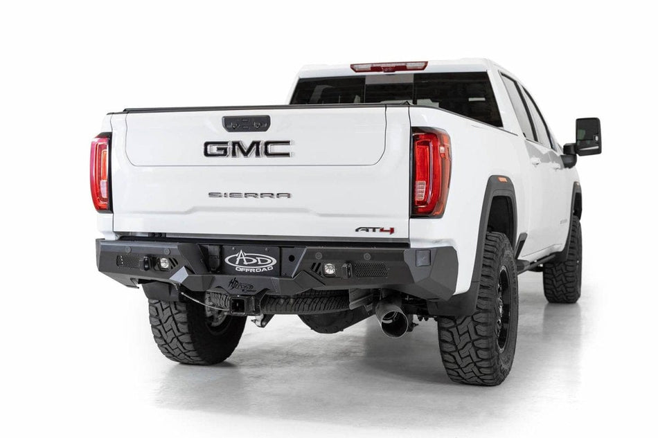 ADD R270021280103 GMC Sierra 2500 2020 - 2023 Bomber HD Rear Bumper with Blind Spot Monitor - Rugged Truck Gear