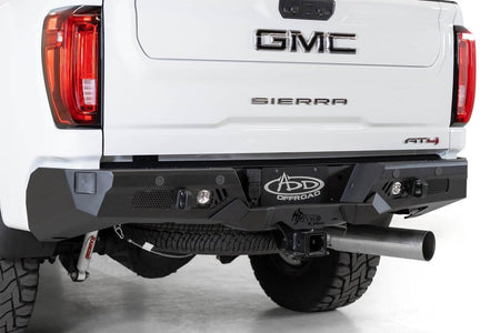 ADD R270021280103 GMC Sierra 2500 2020 - 2023 Bomber HD Rear Bumper with Blind Spot Monitor - Rugged Truck Gear