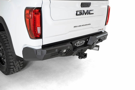 ADD R270021280103 GMC Sierra 2500 2020 - 2023 Bomber HD Rear Bumper with Blind Spot Monitor - Rugged Truck Gear