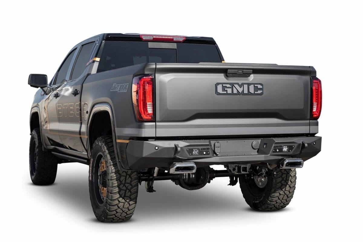 ADD R441051280103 2019-2021 Chevy Silverado 1500 Stealth Fighter Rear Bumper with Exhaust Tips - BumperStock