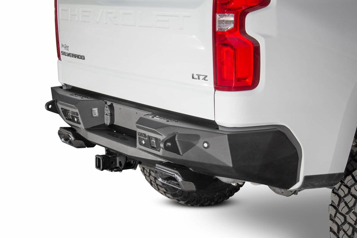 ADD R441051280103 2019-2021 GMC Sierra 1500 Stealth Fighter Rear Bumper with Exhaust Tips - BumperStock