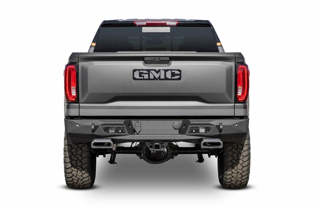 ADD R441051280103 2019 - 2022 GMC Sierra 1500 Stealth Fighter Rear Bumper with Exhaust Tips - Rugged Truck Gear