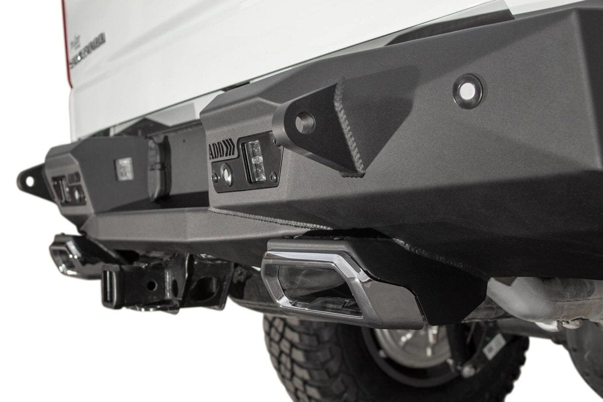 ADD R441051280103 2019 - 2022 GMC Sierra 1500 Stealth Fighter Rear Bumper with Exhaust Tips - Rugged Truck Gear