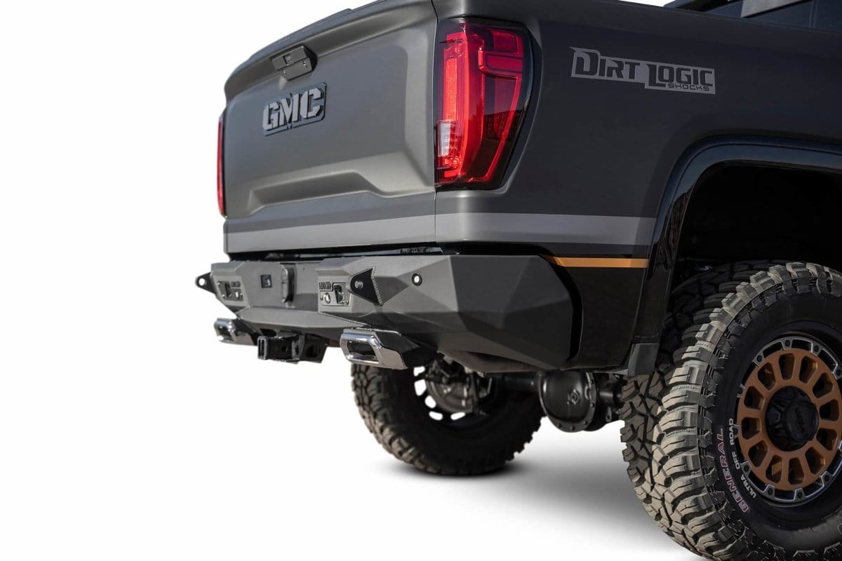 ADD R441051280103 2019 - 2022 GMC Sierra 1500 Stealth Fighter Rear Bumper with Exhaust Tips - Rugged Truck Gear