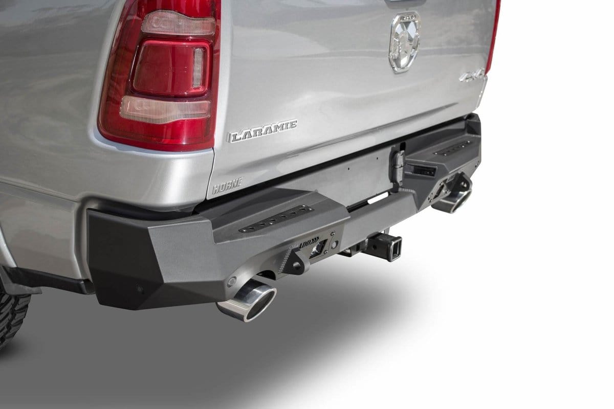 ADD R551281280103 2019-2021 Dodge Ram Rebel 1500 Stealth Fighter Rear Bumper with 6 Backup Sensor Cutouts - BumperStock