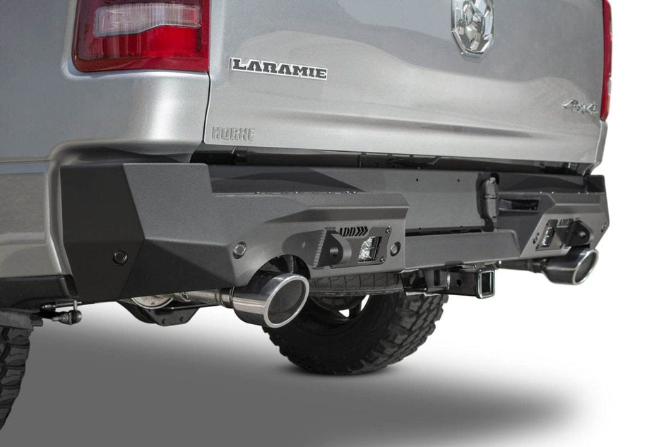 ADD R551281280103 2019 - 2023 Ram Rebel 1500 Stealth Fighter Rear Bumper with 6 Backup Sensor Cutouts - Rugged Truck Gear