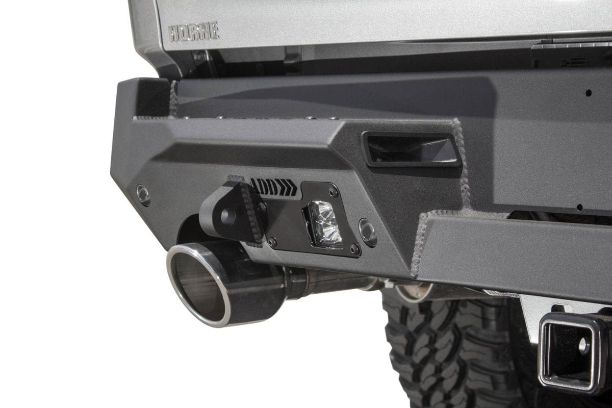 ADD R551281280103 2019 - 2023 Ram Rebel 1500 Stealth Fighter Rear Bumper with 6 Backup Sensor Cutouts - Rugged Truck Gear