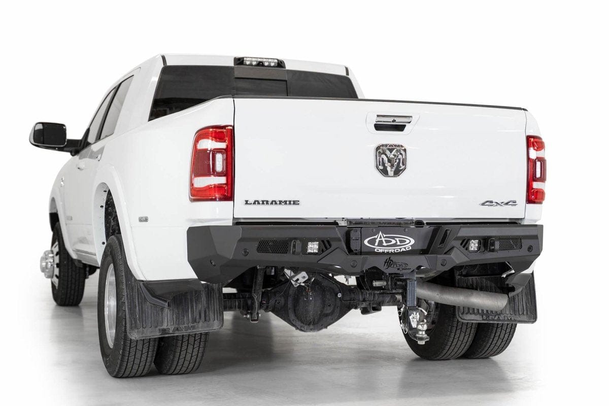 ADD R560051280103 Ram 2500/3500 2019 - 2023 Bomber HD Rear Bumper with Sensors - Rugged Truck Gear