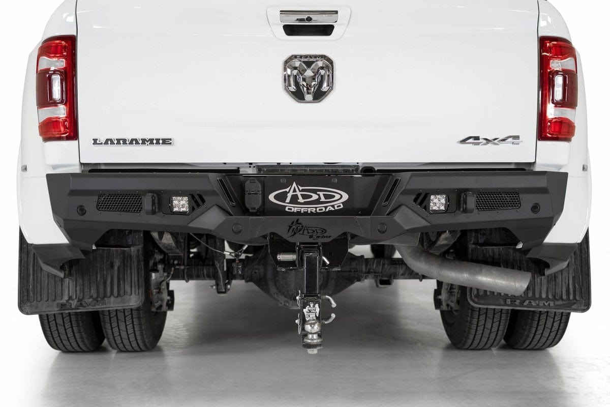 ADD R560051280103 Ram 2500/3500 2019 - 2023 Bomber HD Rear Bumper with Sensors - Rugged Truck Gear