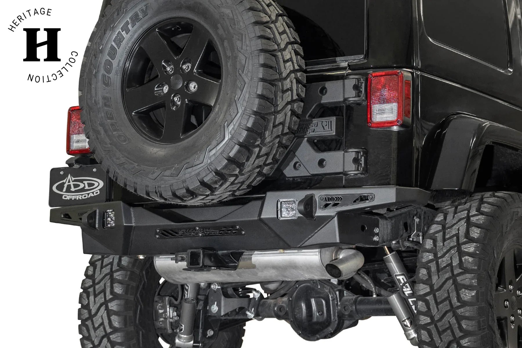 ADD R951271280103 2007 - 2018 Jeep Wrangler JK Stealth Fighter Rear Bumper - Rugged Truck Gear