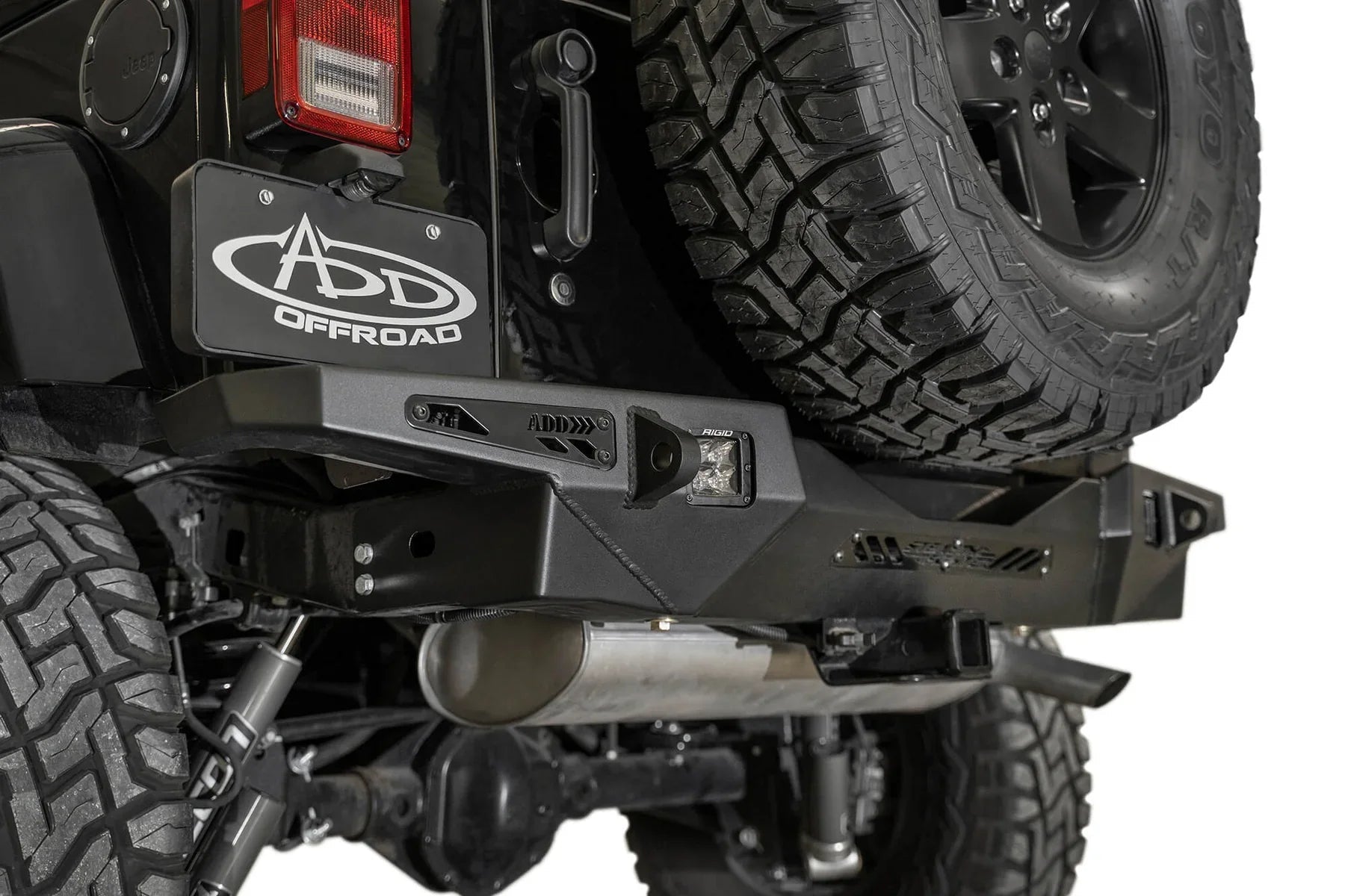 ADD R951271280103 2007 - 2018 Jeep Wrangler JK Stealth Fighter Rear Bumper - Rugged Truck Gear