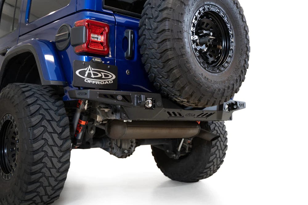 ADD R960181280103 2018 - 2023 Jeep Wrangler JL Stealth Fighter Rear Bumper - Rugged Truck Gear