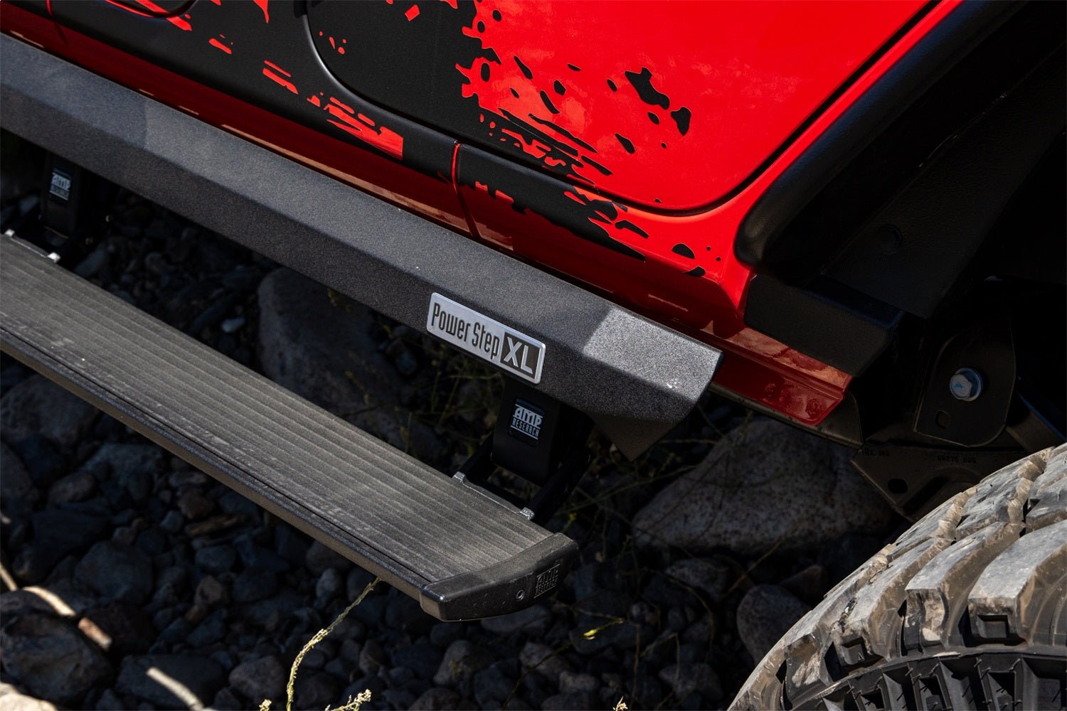 AMP Research PowerStep XL 77133 - 01A 2018 - 2024 Jeep Wrangler JL Running Board - Rugged Truck Gear