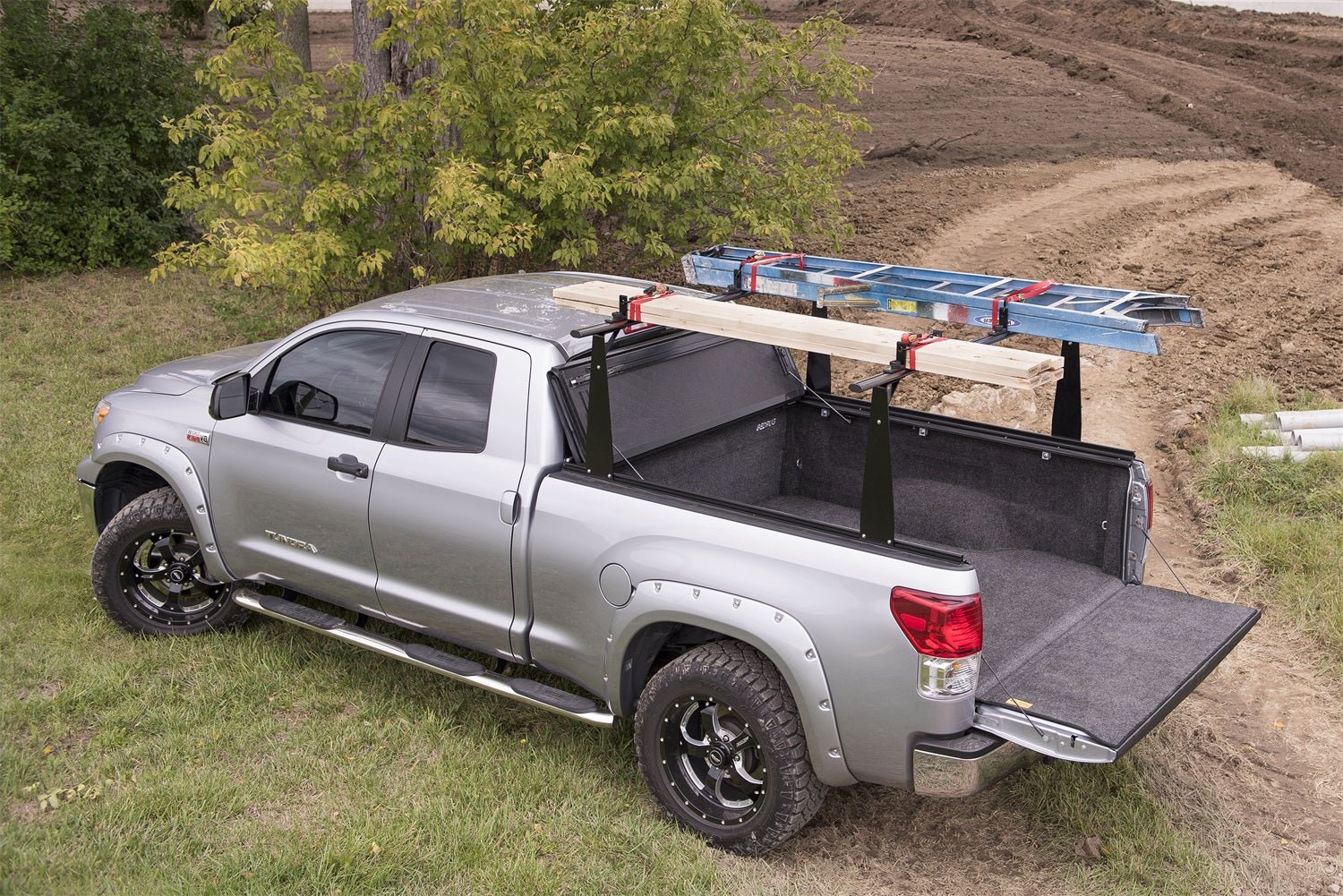 BAKFlip 72402BT 2003 - 2006 Toyota Tundra 8 ft. Bed BAKFlip CS - F1 Hard Folding Truck Bed Cover with Integrated Rack System - Rugged Truck Gear