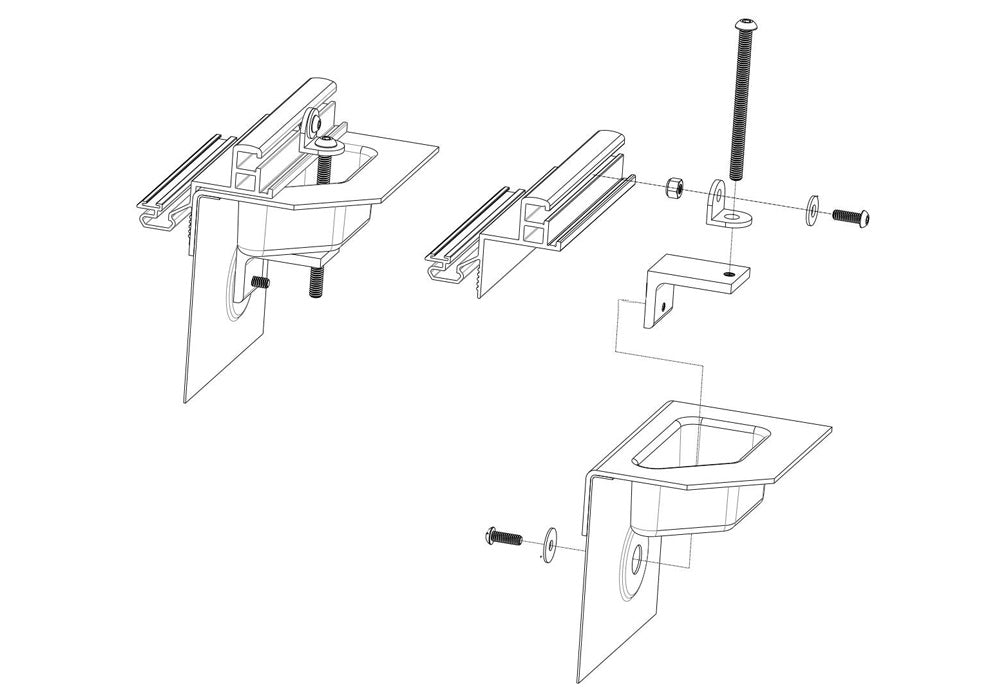 BAKFlip PARTS - 316A0003 2014 - 2019 Chevy Silverado 1500 8 ft. Bed BAKFlip CS Stabilizer Bracket Kit - Rugged Truck Gear
