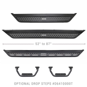 Go Rhino D64306T 2019-2024 Dodge Ram 1500 D6 Dominator Series Xtreme Side Steps with Rocker Panel Mounting Bracket Kit