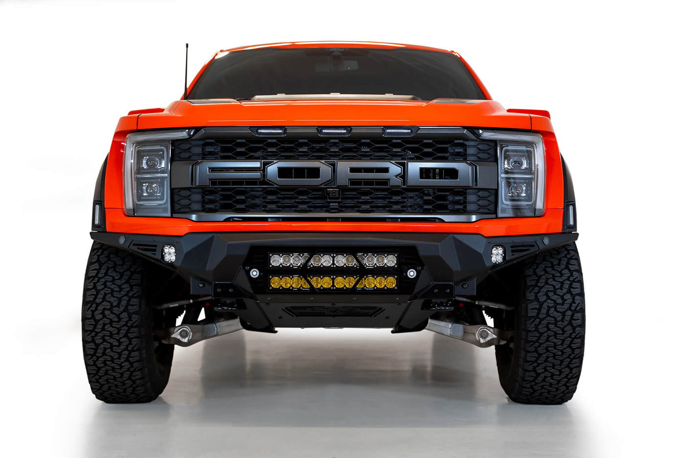 ADD F210012140103 2021-2022 Ford Raptor Bomber Front Bumper (20-Inch Lights) - BumperStock