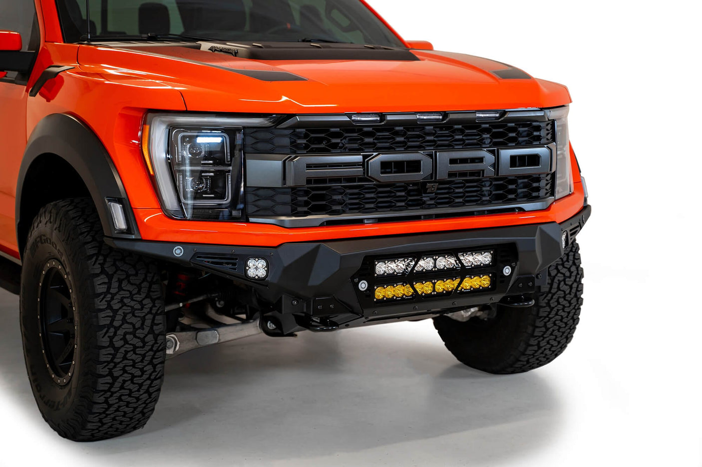 ADD F210012140103 2021-2022 Ford Raptor Bomber Front Bumper (20-Inch Lights) - BumperStock