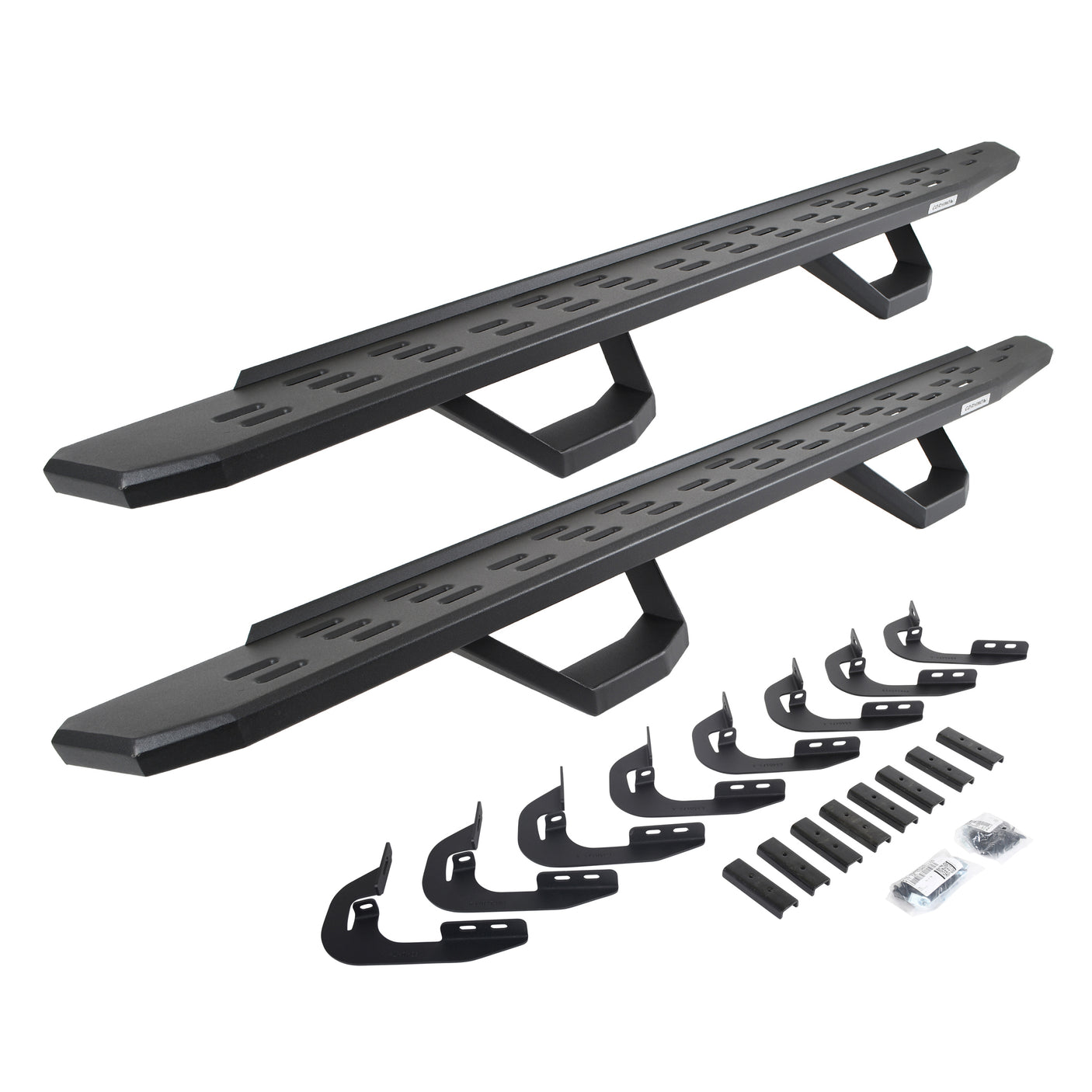 Go Rhino 6960588020PC 2015-2019 Chevy Silverado 2500 HD RB Series RB30 Running Boards with Mounting Brackets, 2 Pairs Drop Steps Kit