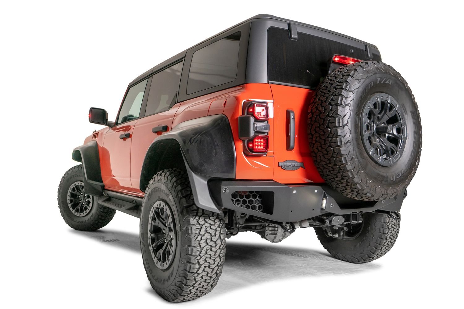 Fab Fours BR22 - E5751 - 1 Ford Bronco Raptor 2022 - 2024 Vengeance Rear Bumper - Rugged Truck Gear