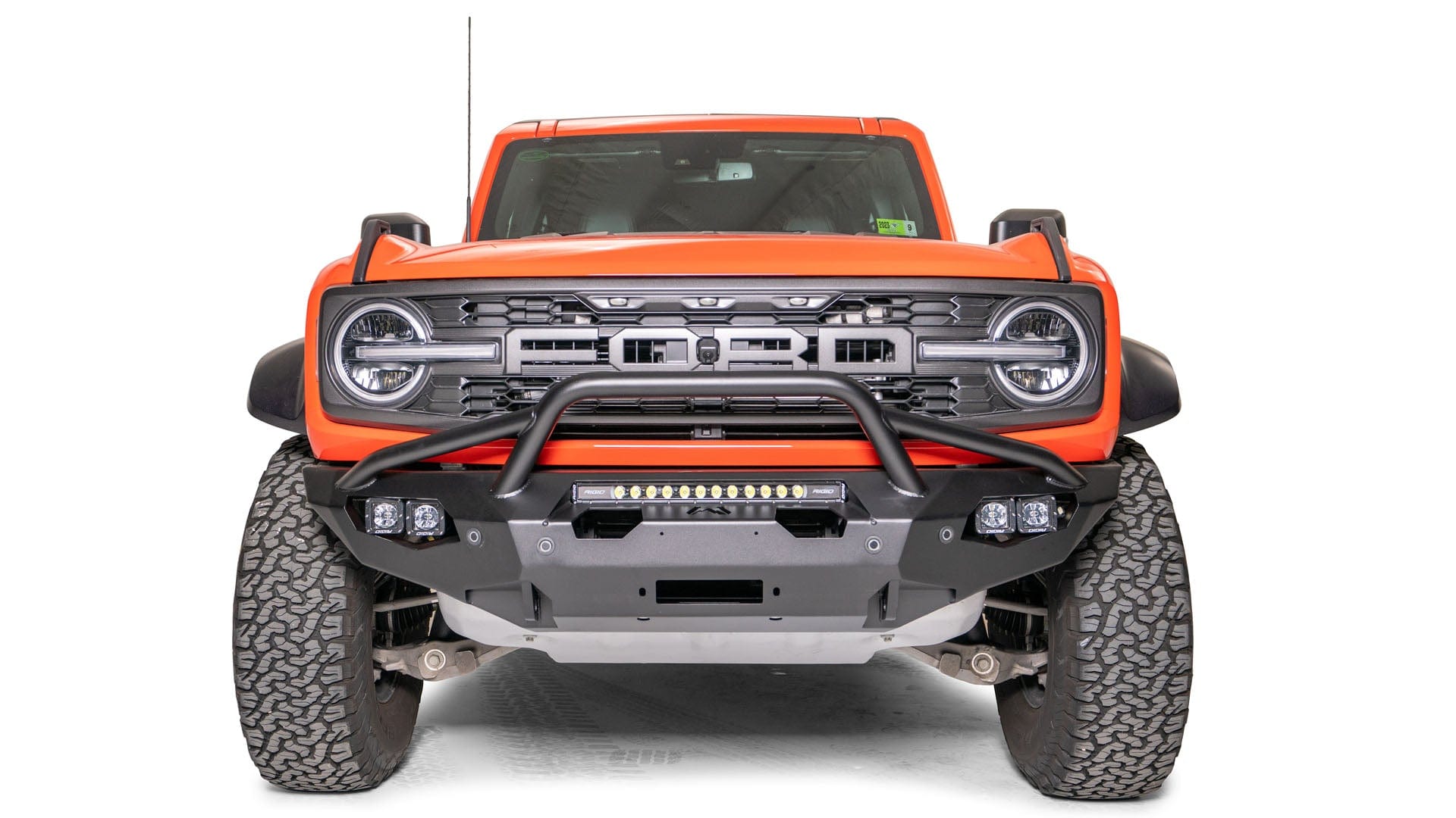 Fab Fours BR22 - X5752 - 1 Ford Bronco Raptor 2022 - 2024 Matrix Front Bumper Pre - Runner Guard - Rugged Truck Gear