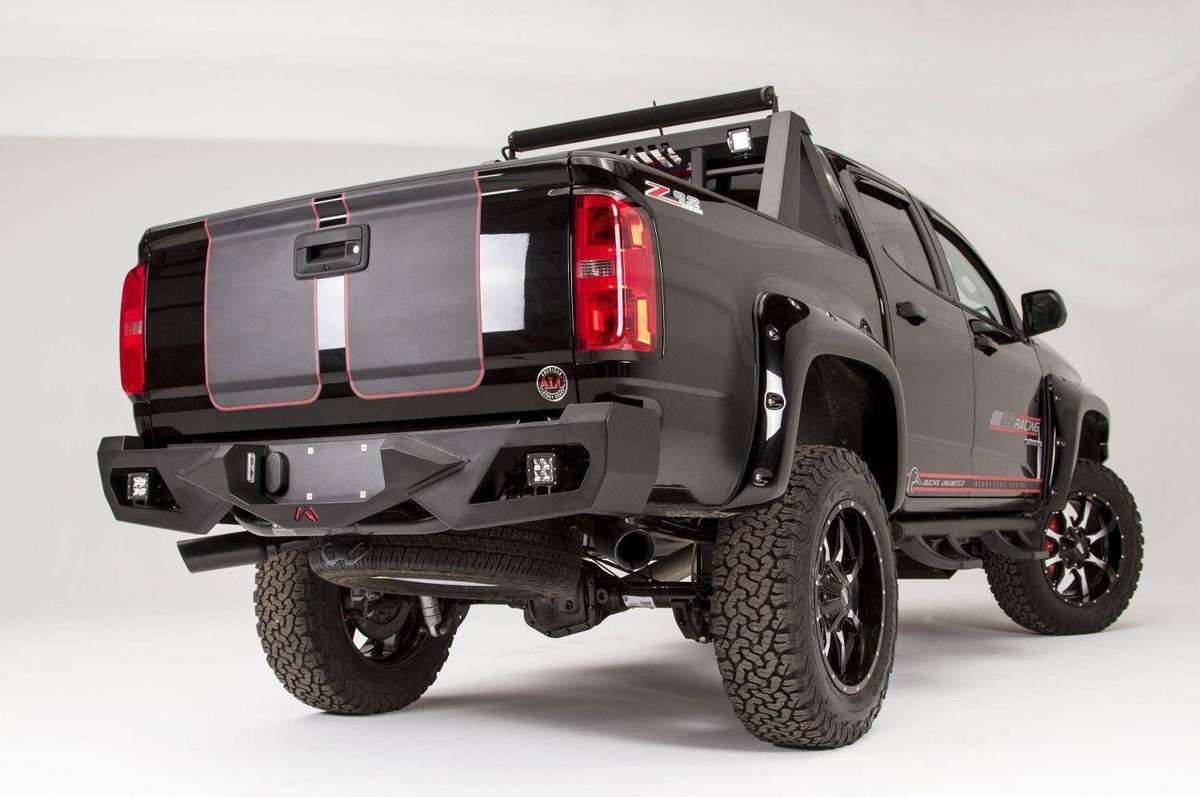 Fab Fours CC15 - E3351 - 1 Chevy Colorado 2015 - 2022 Vengeance Rear Bumper - Rugged Truck Gear