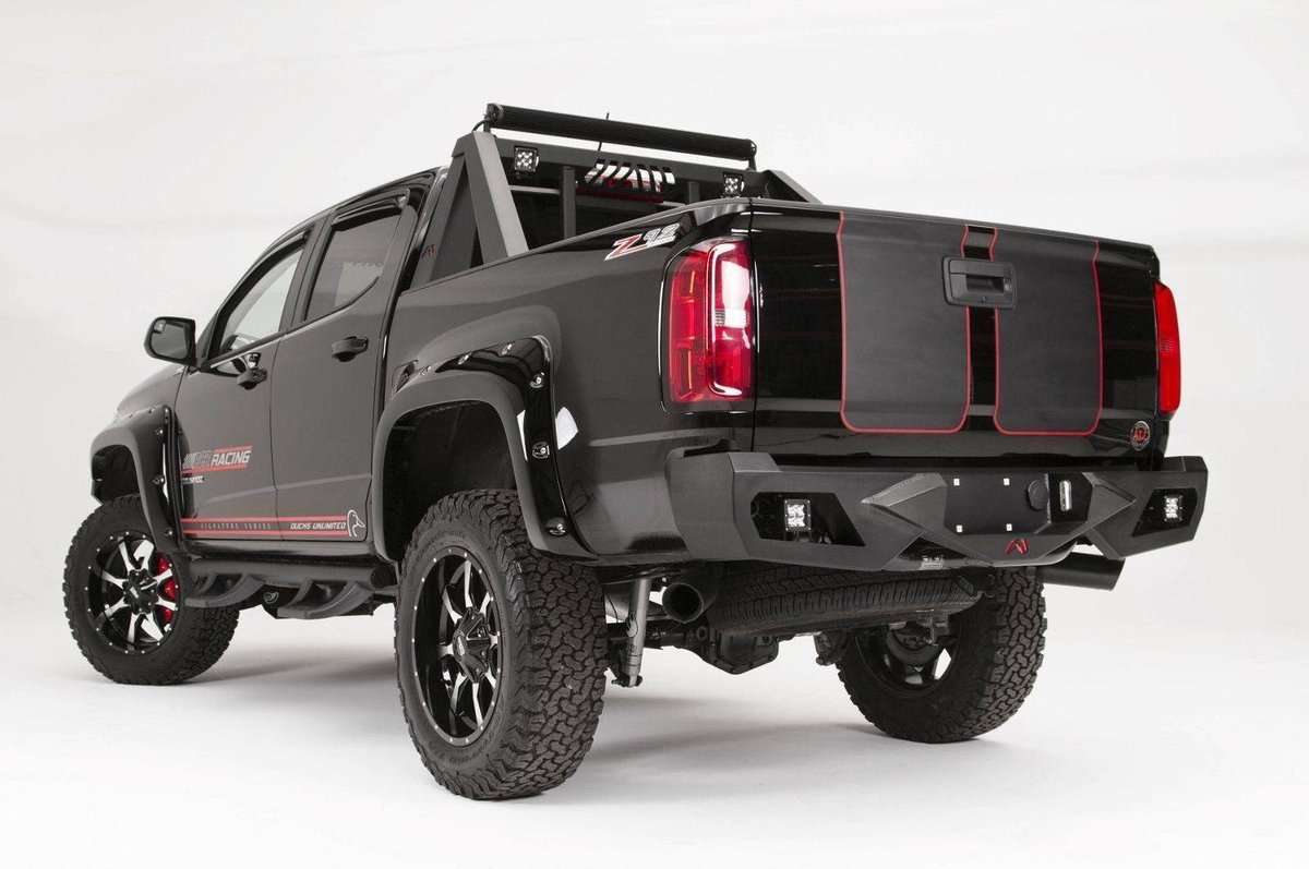 Fab Fours CC15 - E3351 - 1 Chevy Colorado 2015 - 2022 Vengeance Rear Bumper - Rugged Truck Gear