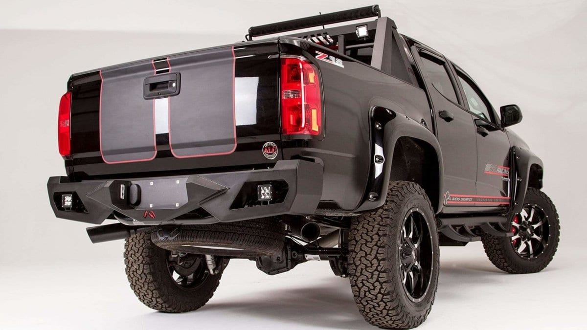 Fab Fours CC15 - E3351 - 1 GMC Canyon 2015 - 2022 Vengeance Rear Bumper - Rugged Truck Gear