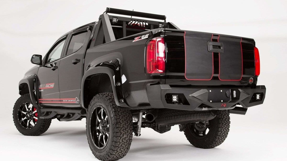 Fab Fours CC15 - E3351 - 1 GMC Canyon 2015 - 2022 Vengeance Rear Bumper - Rugged Truck Gear