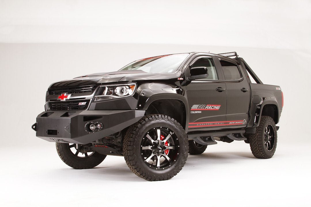 Fab Fours CC15 - H3351 - 1 Chevy Colorado 2015 - 2020 Premium Front Bumper Winch Ready No Guard - Rugged Truck Gear