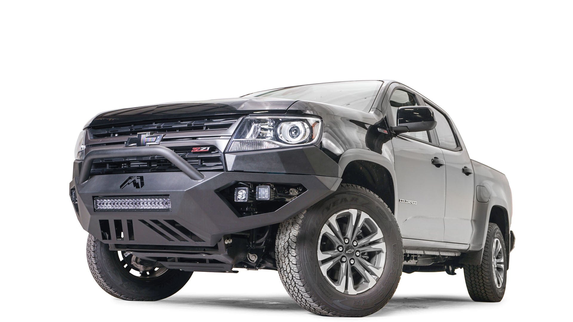 Fab Fours CC21 - D5152 - 1 Chevy Colorado 2021 - 2022 Vengeance Front Bumper Pre - Runner Guard - Rugged Truck Gear