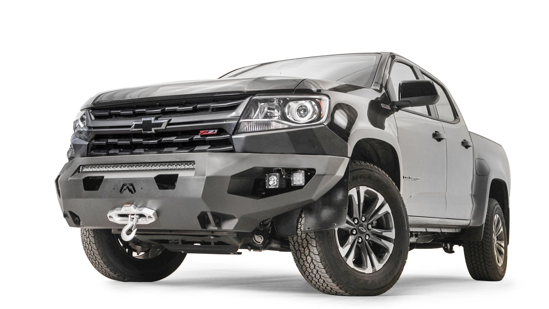 Fab Fours CC21 - X5151 - 1 2021 - 2023 Chevy Colorado Matrix Front Bumper Winch Ready No Guard - Rugged Truck Gear