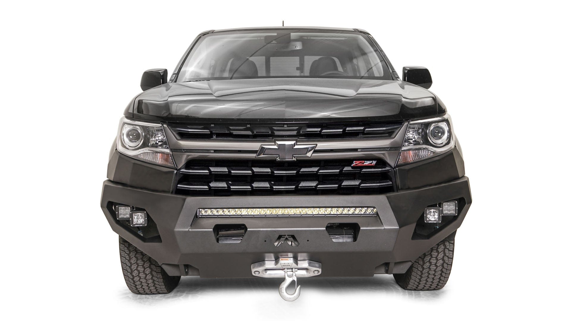 Fab Fours CC21 - X5151 - 1 2021 - 2023 Chevy Colorado Matrix Front Bumper Winch Ready No Guard - Rugged Truck Gear