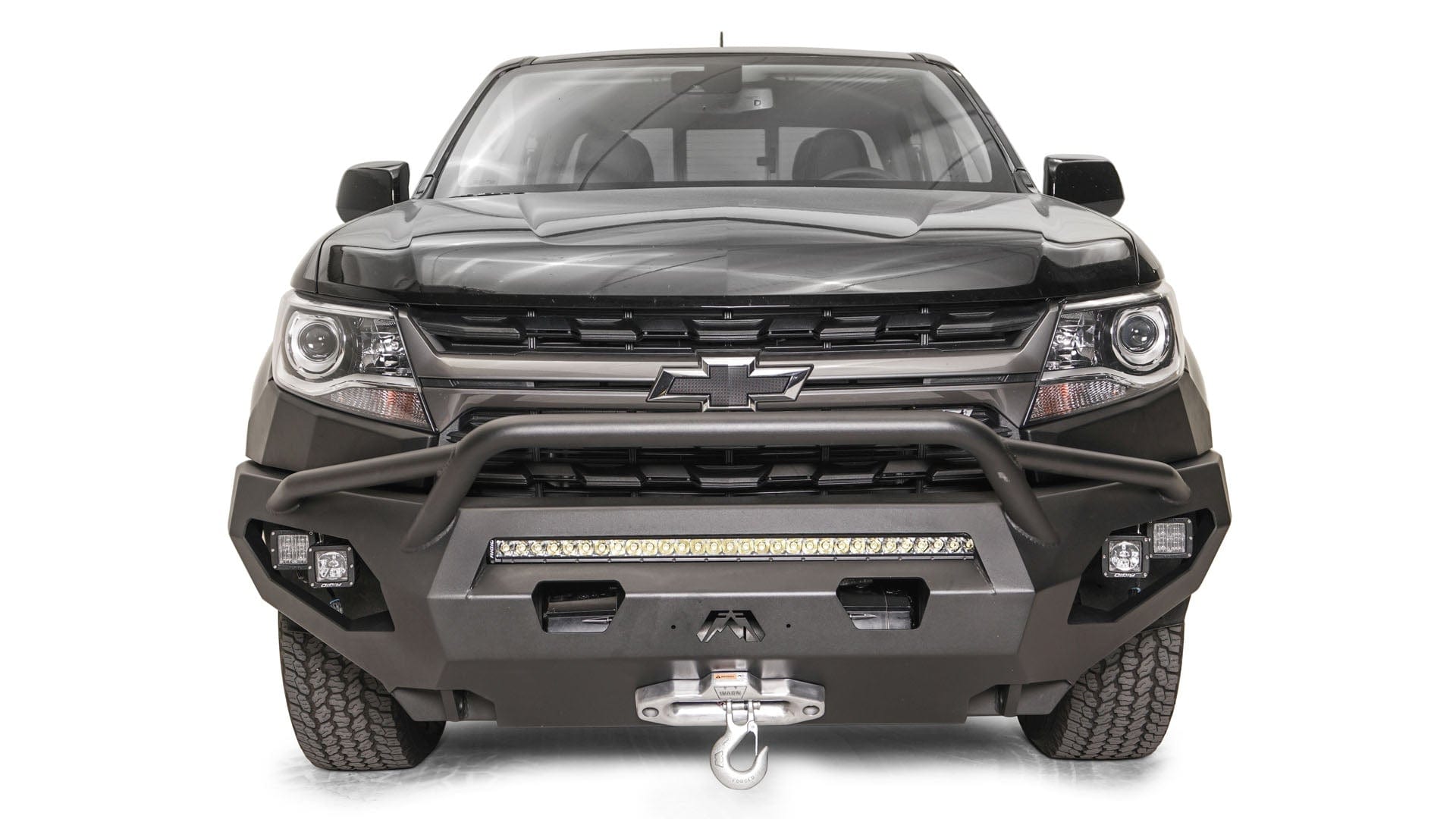 Fab Fours CC21 - X5152 - 1 2021 - 2023 Chevy Colorado Matrix Front Bumper Winch Ready Pre - Runner Guard - Rugged Truck Gear