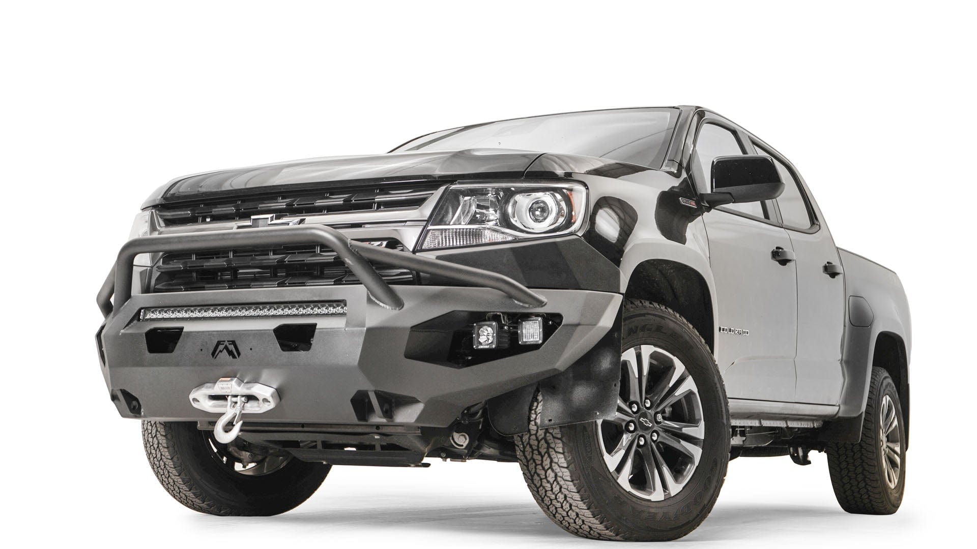 Fab Fours CC21 - X5152 - 1 2021 - 2023 Chevy Colorado Matrix Front Bumper Winch Ready Pre - Runner Guard - Rugged Truck Gear